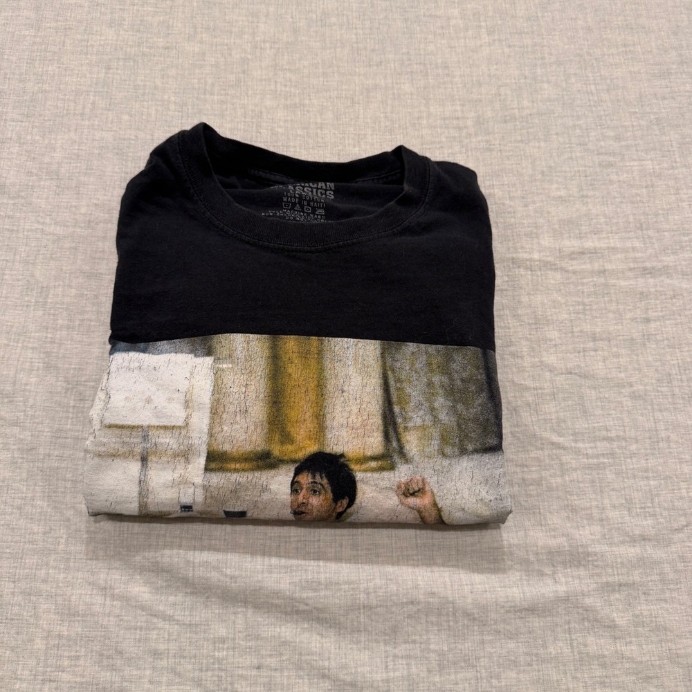 American Classics Scarface Tony Montana Bathtub Graphic T-Shirt Black Large L - Picture 7 of 8